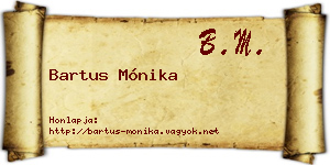 Bartus Mónika névjegykártya